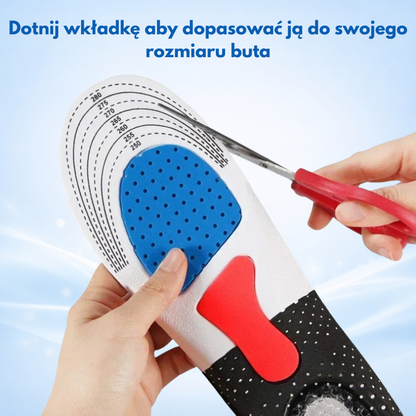 Wkładki amortyzujące na bóle stóp, płaskostopie, ostrogi piętowe