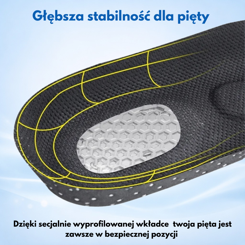 Wkładki amortyzujące na bóle stóp, płaskostopie, ostrogi piętowe