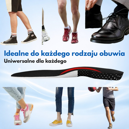 Wkładki amortyzujące na bóle stóp, płaskostopie, ostrogi piętowe