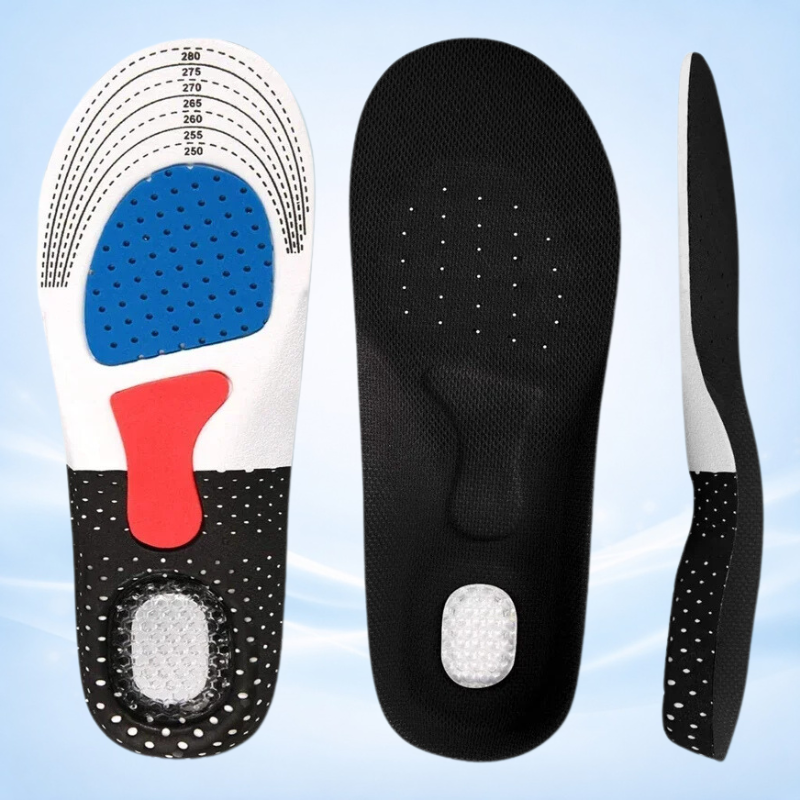 Wkładki amortyzujące na bóle stóp, płaskostopie, ostrogi piętowe